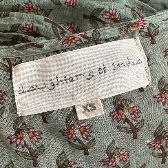 Daughters of India Zuri wrap dress in Sage XS - Picture 5 of 12